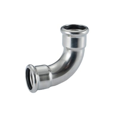 Good price مواد السباكة الفولاذ المقاوم للصدأ ضغط الأدوات المخصصة للأنابيب M ملف تعريف 90 درجة الكوع الانترنت